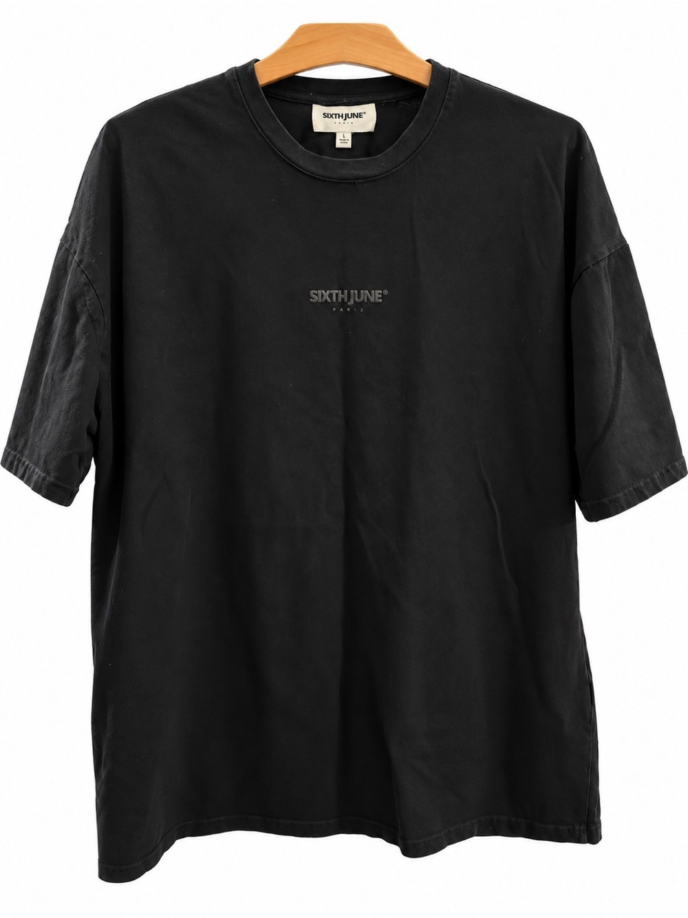 Black Logo Cotton T-Shirt